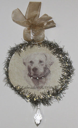 Rudolph & Me Dog Christmas Ornament - Labrador Retriever (GW31) - Front