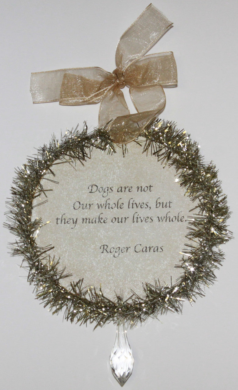 Rudolph & Me Dog Christmas Ornament - Pug (GW37) - Back