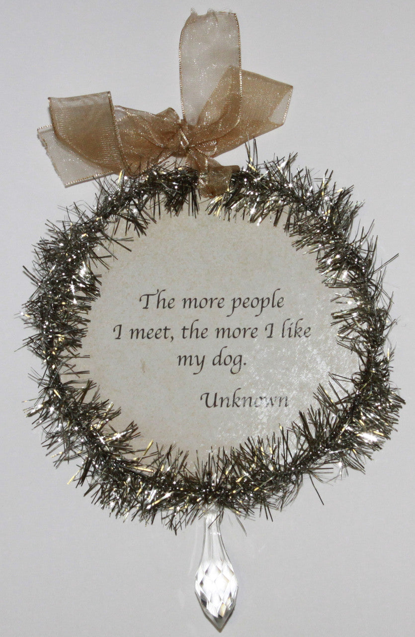 Rudolph & Me Dog Christmas Ornament - Rottweiler (GW39) - Back