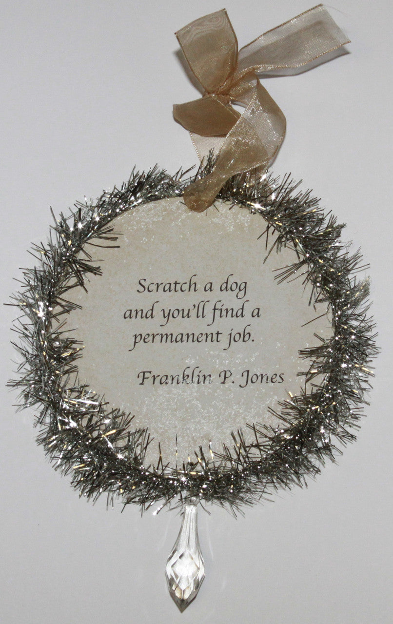 Rudolph & Me Dog Christmas Ornament - Schnauzer (GW40) - Back