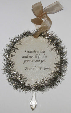 Rudolph & Me Dog Christmas Ornament - Schnauzer (GW40) - Back