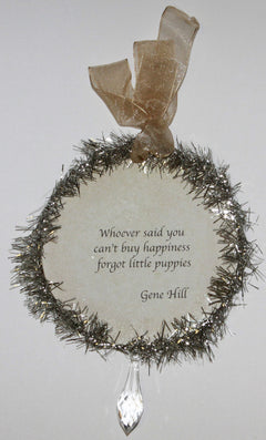 Rudolph & Me Dog Christmas Ornament - Shih Tzu (GW42) - Back