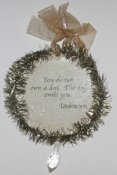 Rudolph & Me Dog Christmas Ornament - Siberian Husky (GW43) - Back