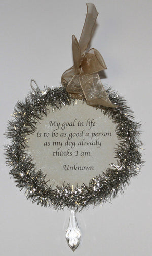 Rudolph & Me Dog Christmas Ornament - German Shepherd Dog (GW48) - Back