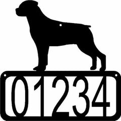 Rottweiler Dog House Address Sign