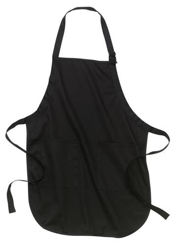 Port Authority Full Length Apron with Pockets - Black