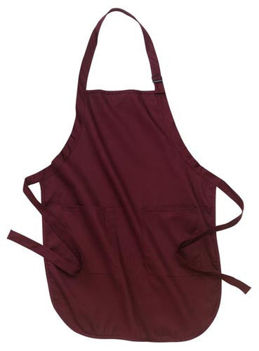 Maroon Port Authority Full Length Apron with Pockets
