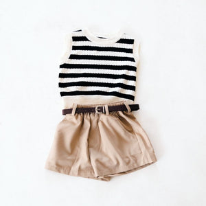 Striped Top & Shorts 3 Piece Set- Child