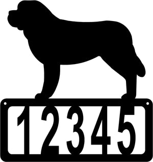 Saint Bernard Dog House Address Sign