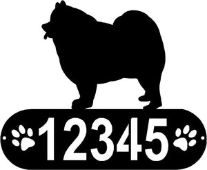 Samoyed Dog PAWS House Address Sign or Name Plaque