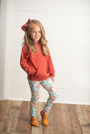 Rust Sweatshirt Hoodie Set