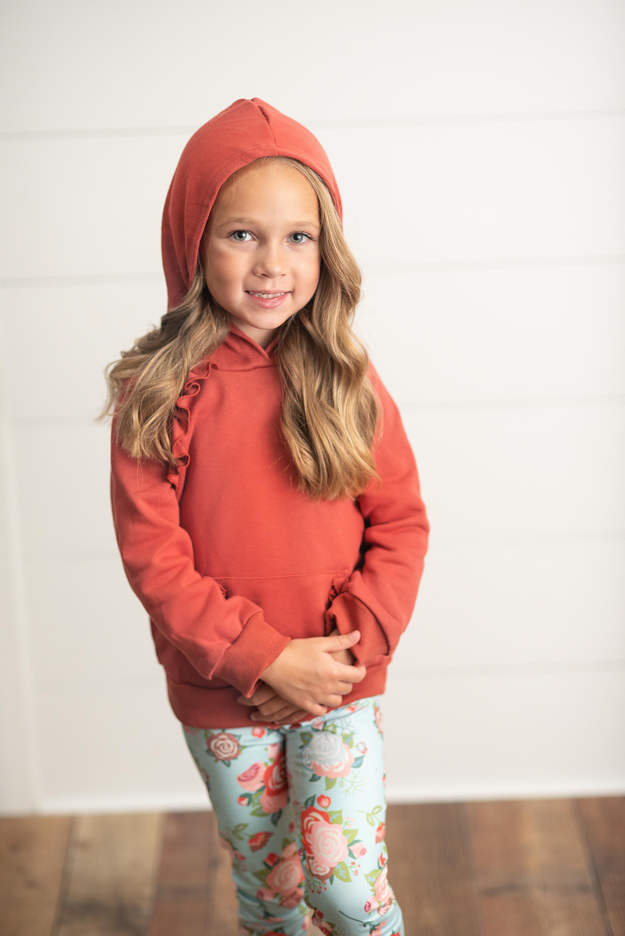 Rust Sweatshirt Hoodie Set