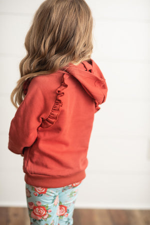 Rust Sweatshirt Hoodie Set