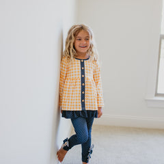 Mustard Gingham Check Set