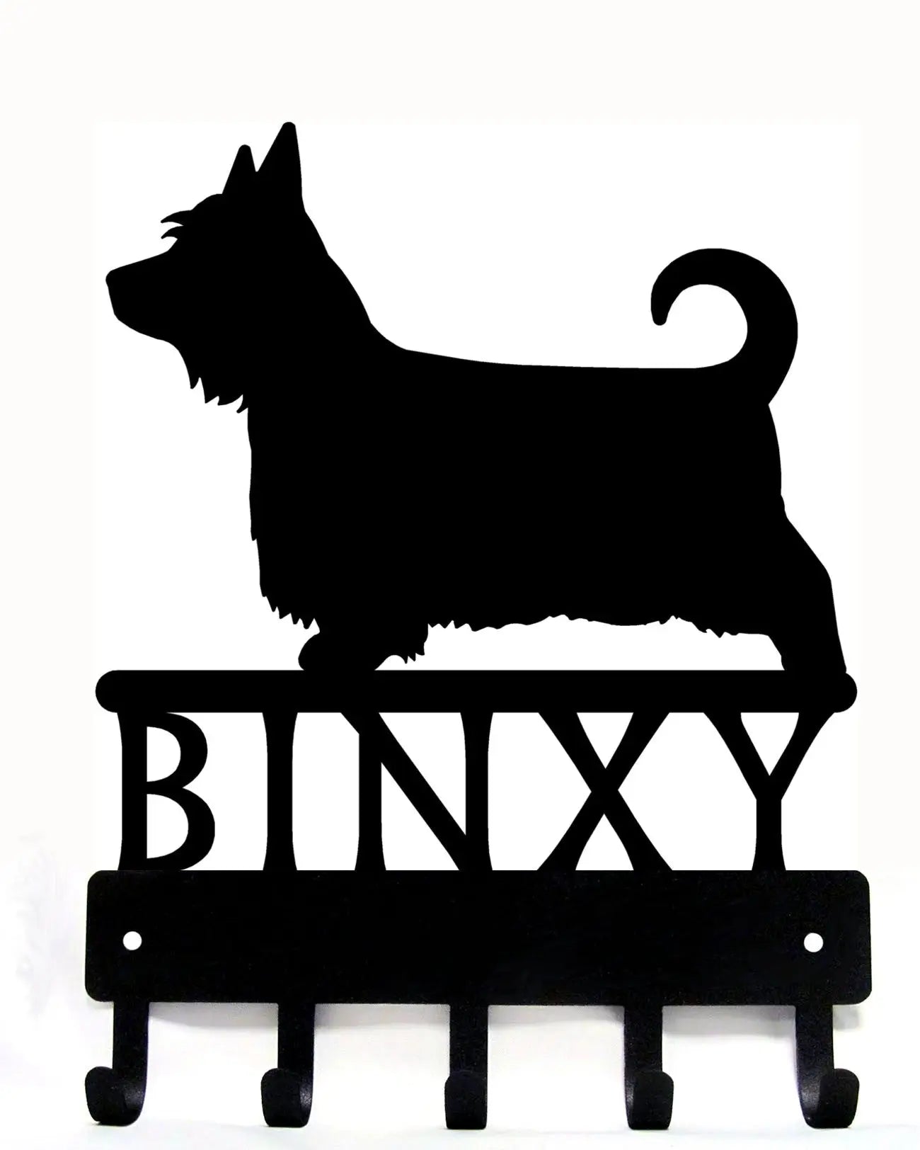 Silky Terrier Key Holder/ Leash Hanger - Personalized with Name