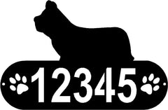 Skye Terrier Dog PAWS House Address Sign