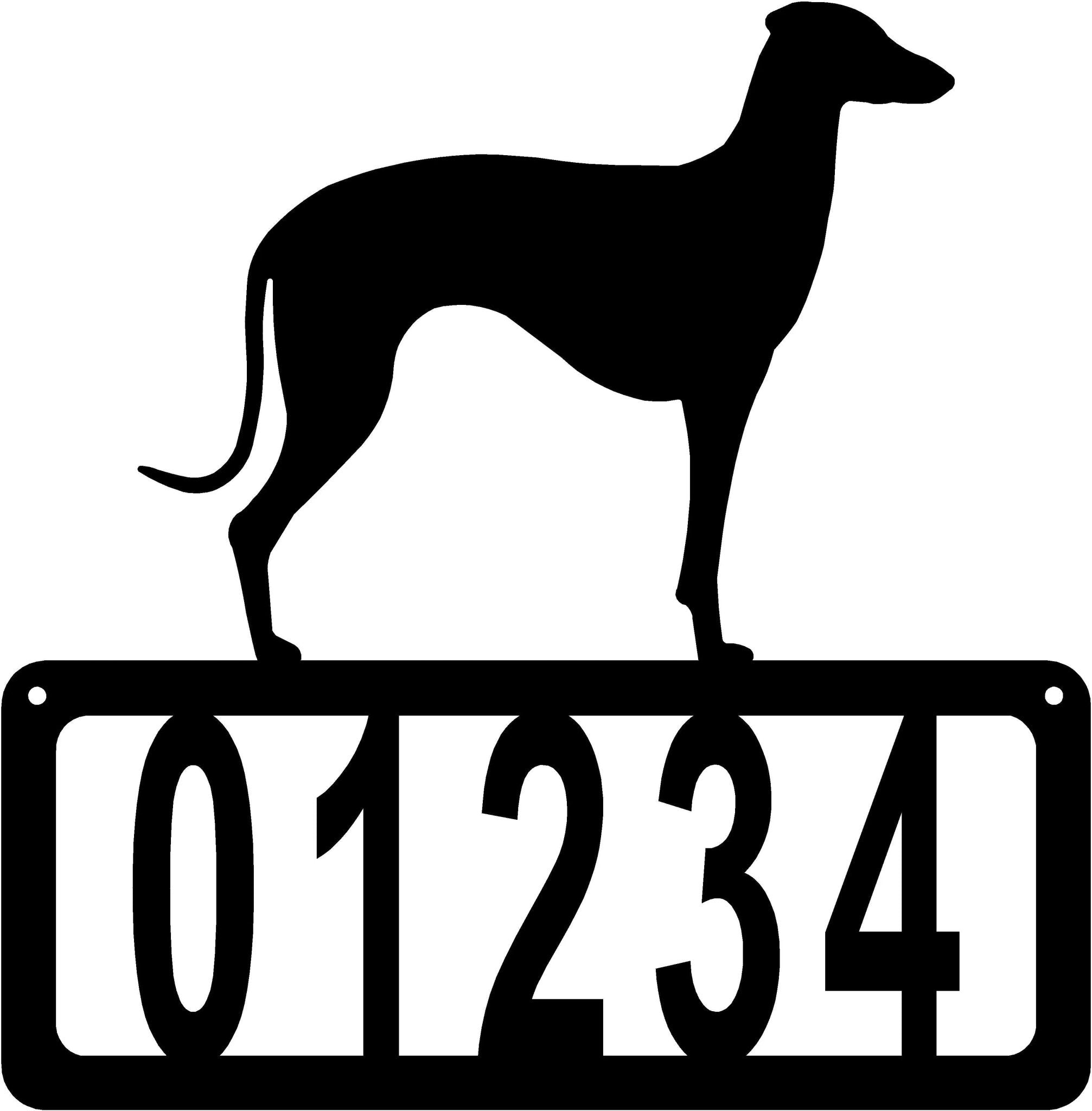Sloughi Dog House Address Sign