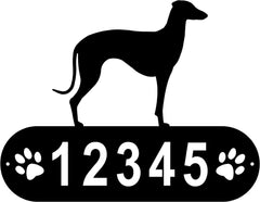 Sloughi Dog PAWS House Address Sign