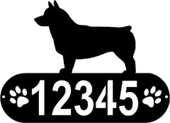 Swedish Vallhund Dog PAWS House Address Sign