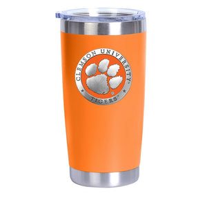 Clemson University Chrome Thermal Drink, 20 oz