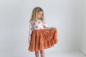 Taupe Swiss Dot Tulle Dress