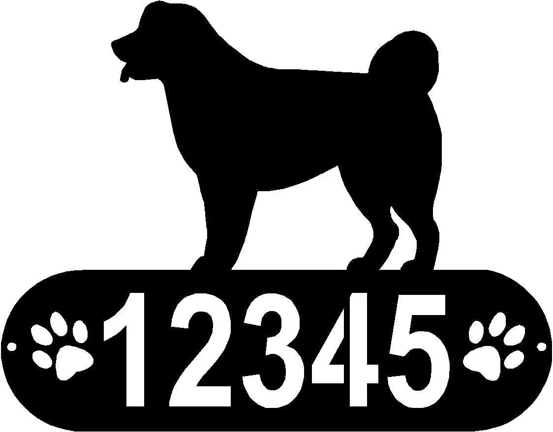 Tibetan Mastiff Dog PAWS House Address Sign