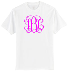 Vine Monogram Personalized T-Shirt (Available in Many Colors) (MonoTee)