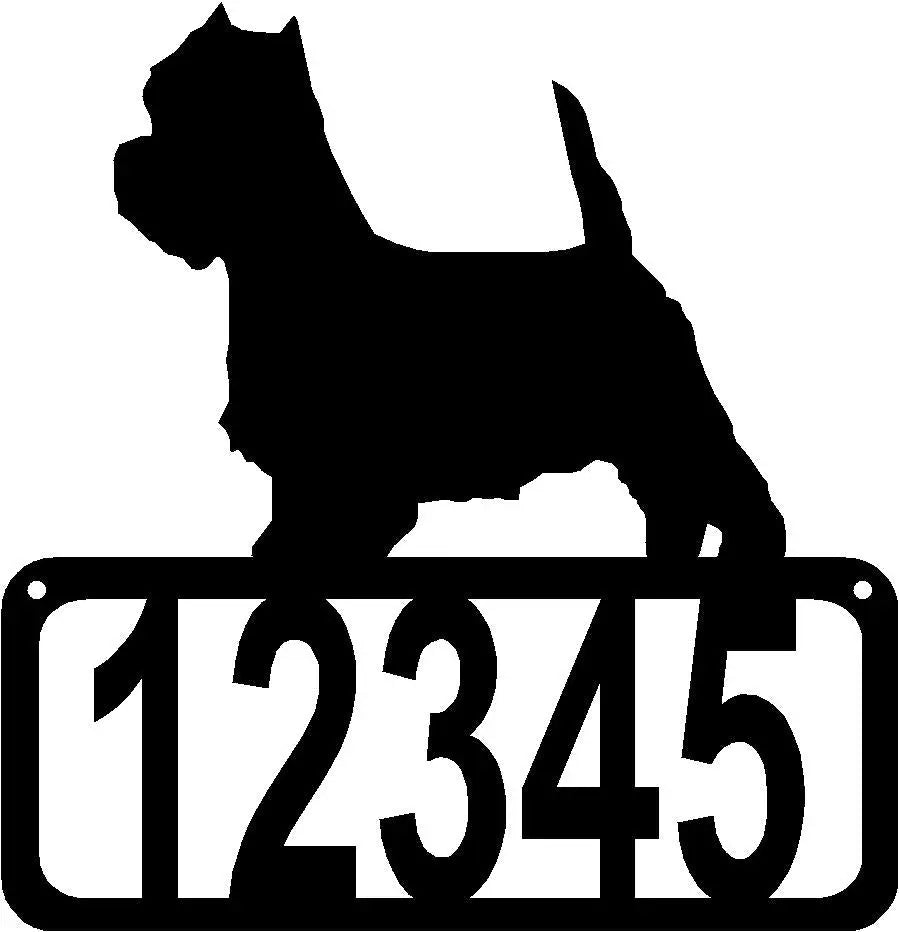West Highland Terrier Dog House Address Sign