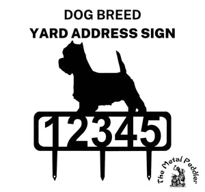 West Highland Terrier Yard Address Sign with Size Options