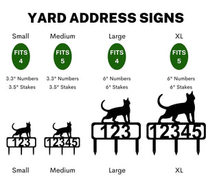 Chihuahua Yard Address Sign with Stakes