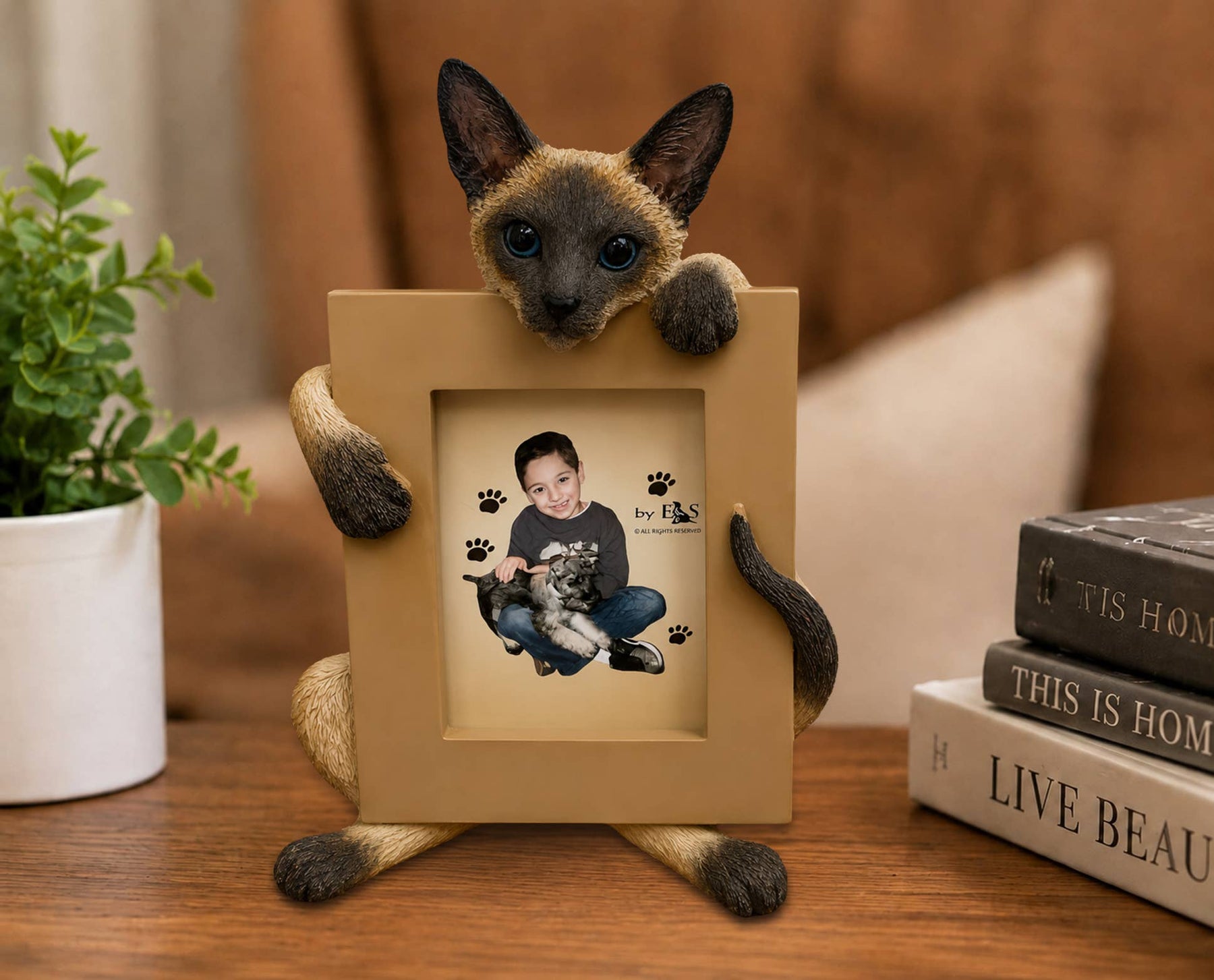 Siamese (2 1/2x3 1/2) Small Photo Frame: Ceramic
