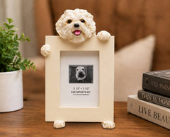 Maltese, puppy cut (2 1/2x3 1/2) Small Photo Frame: Ceramic