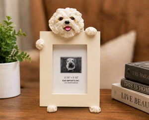 Maltese, puppy cut (2 1/2x3 1/2) Small Photo Frame: Ceramic
