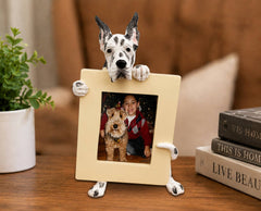 Harlequin Great Dane (2 1/2x3 1/2) Small Photo Picture Ceramic Frame from E&S Imports