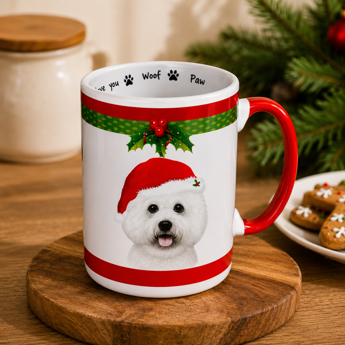 E&S Pets Bichon Frise Christmas Mug