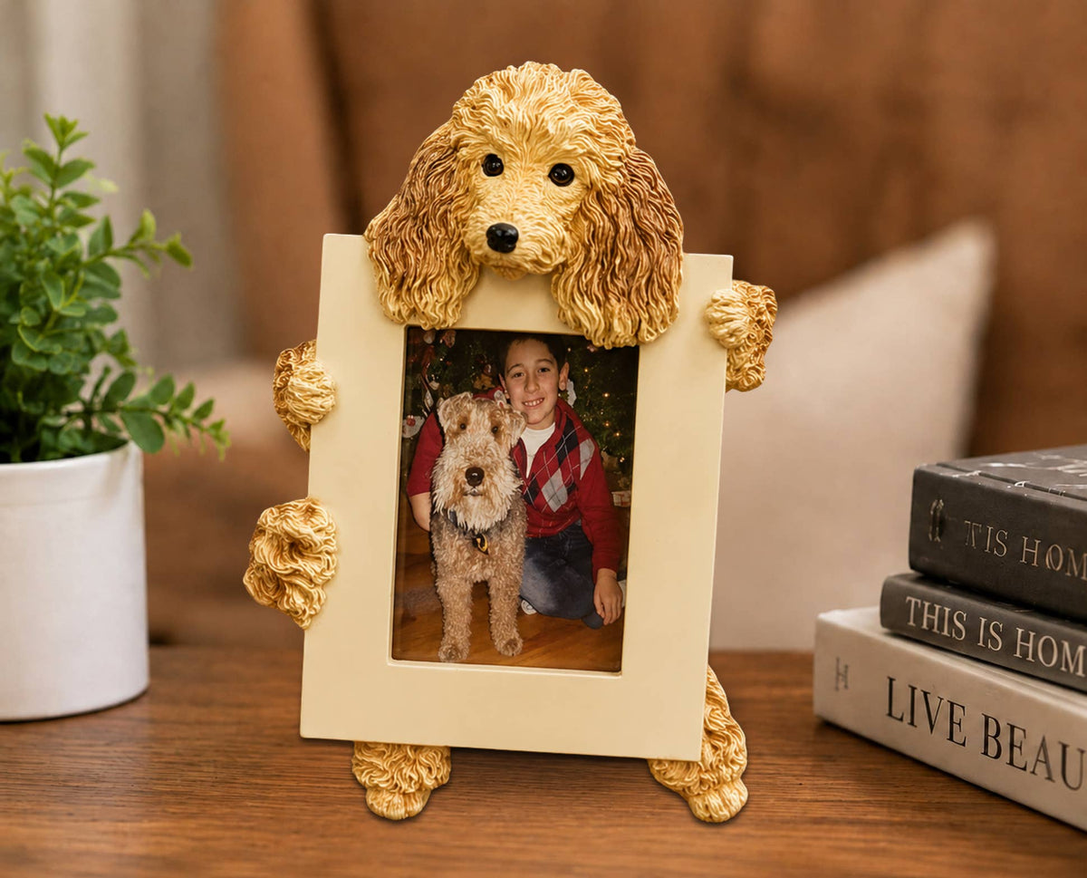 Poodle, Apricot (2 1/2x3 1/2) Small Photo Frame: Ceramic