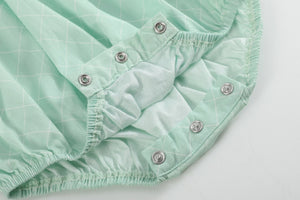 Aqua Daisy Smocked Bubble Romper