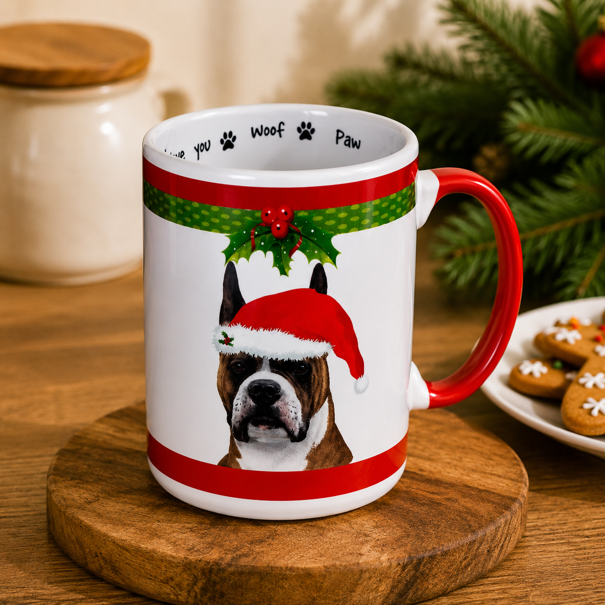E&S Pets Boxer (Cropped) Christmas Mug