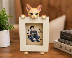 Tabby, Orange (2 1/2x3 1/2) Small Photo Frame: Ceramic