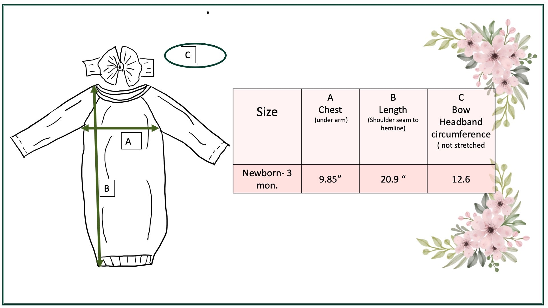 Girl Dino Baby Gown