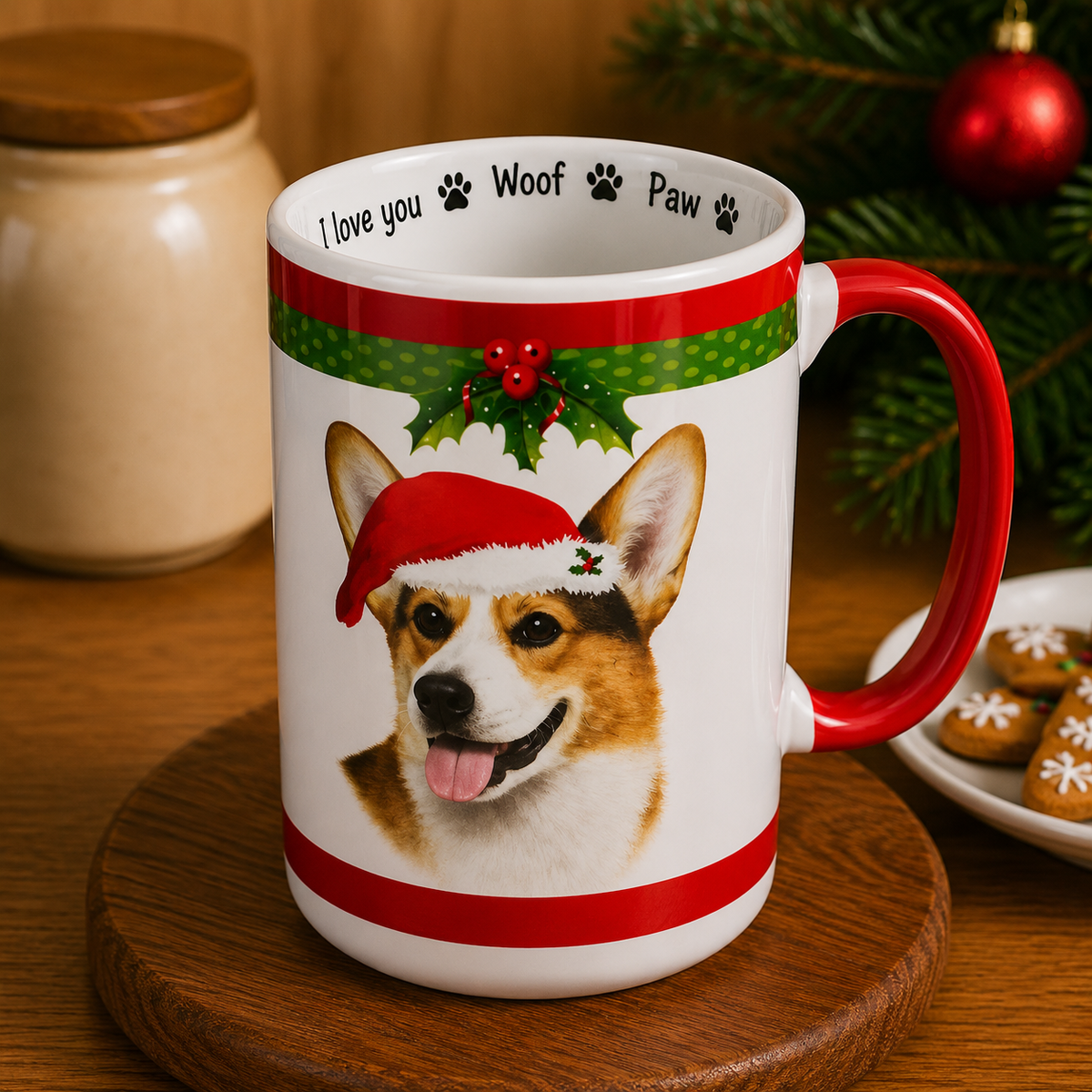 E&S Pets Pembroke Welsh Corgi Christmas Mug