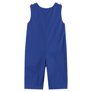 Blue and Orange Football Smocked Longall