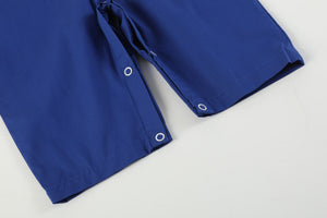 Blue and Orange Football Smocked Longall