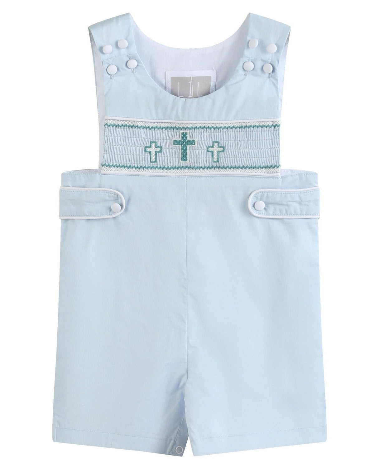 Blue Crosses Smocked Jon Jon