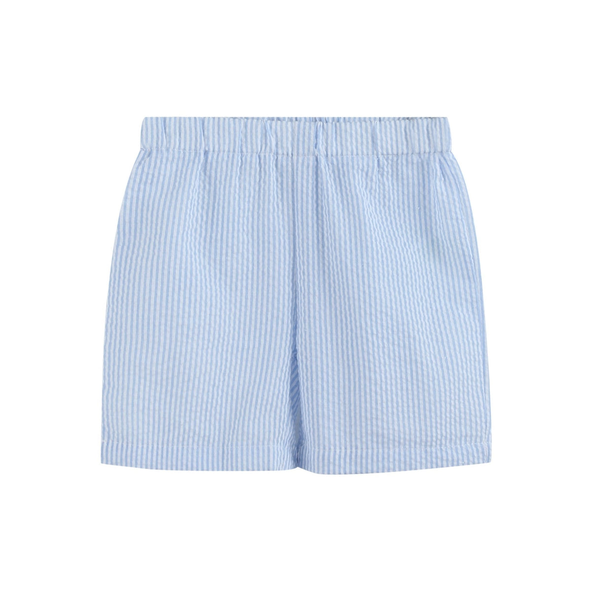 Blue Train T-Shirt and Seersucker Shorts Set