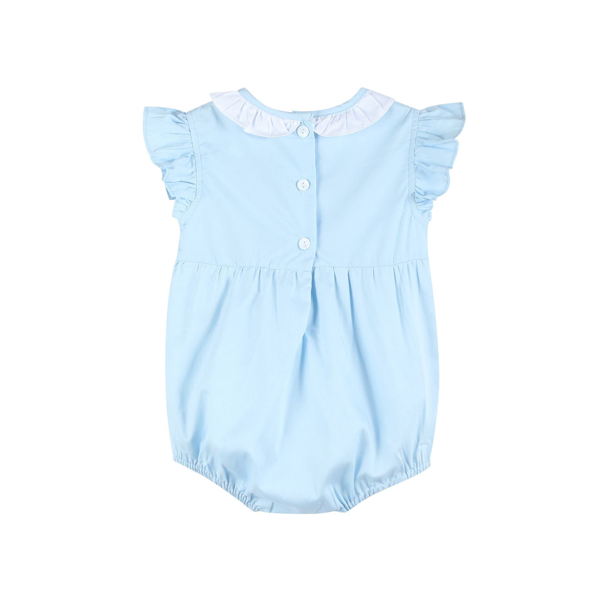 Blue Lil Sister Smocked Bubble Romper
