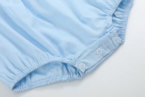 Blue Lil Sister Smocked Bubble Romper