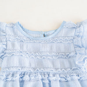 Ruffle Blue Pearl Onesie- Infant