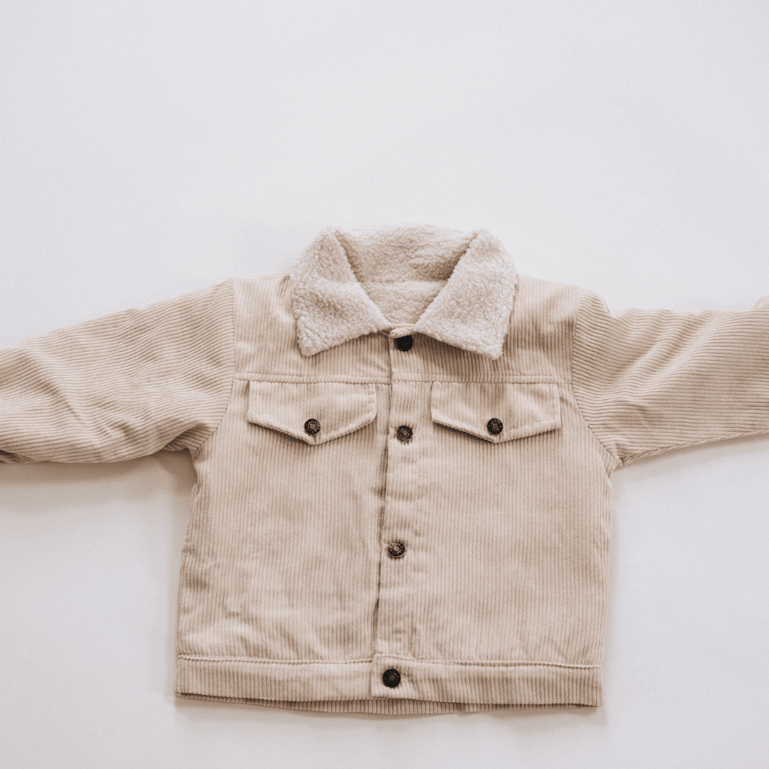 Sherpa Collar Bone Corduroy Jacket-Child
