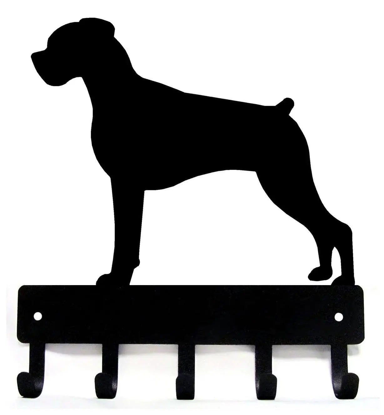 Boxer Dog Key Rack and Leash Holder